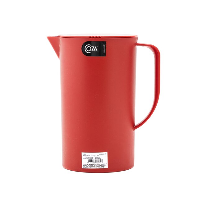 JARRA D/PLASTICO C/TAPA ROJO COZA 2 LT