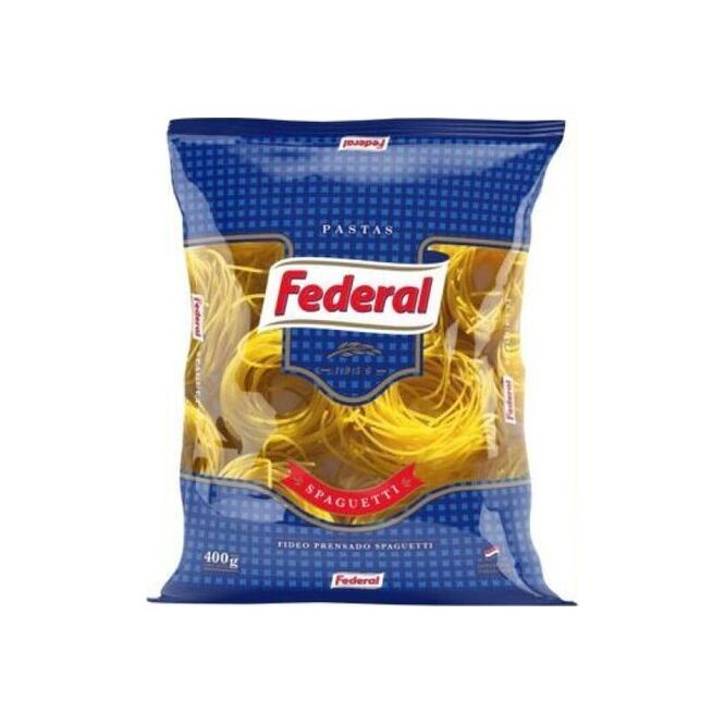 Fideo spaghetti paquete Federal 400 gramos