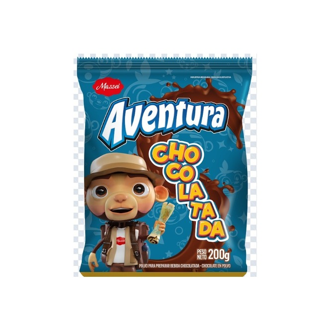Chocolate en polvo aventura paquete Mazzei 200 gramos