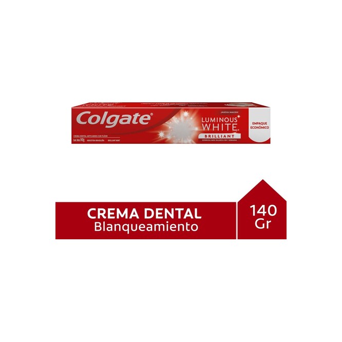 Crema dental Luminous White Colgate 140 gramos