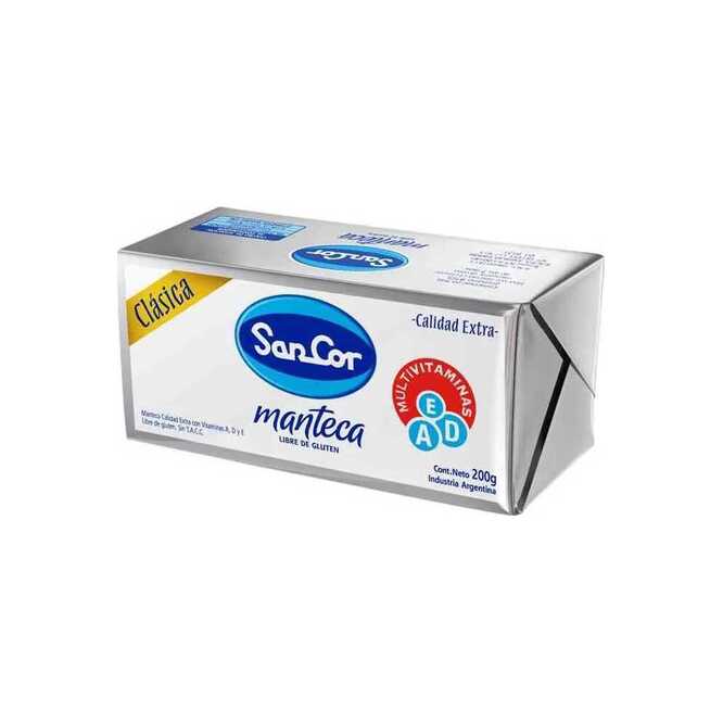 Manteca clásica en barra Sancor 200 gramos