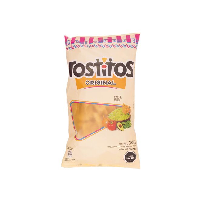 Snacks salado de maíz original en paquete Tostitos 285 gramos