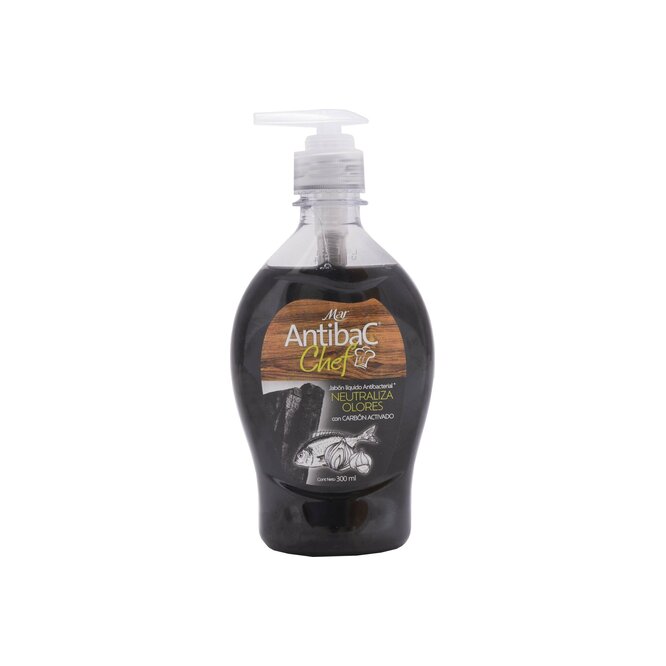Jabón líquido antibac chef con carbón activado botella Mar 300 ml