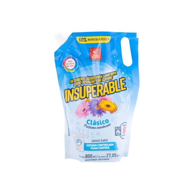 JABON LIQ INSUPERABLE P/LAVAR ROPA 800ML