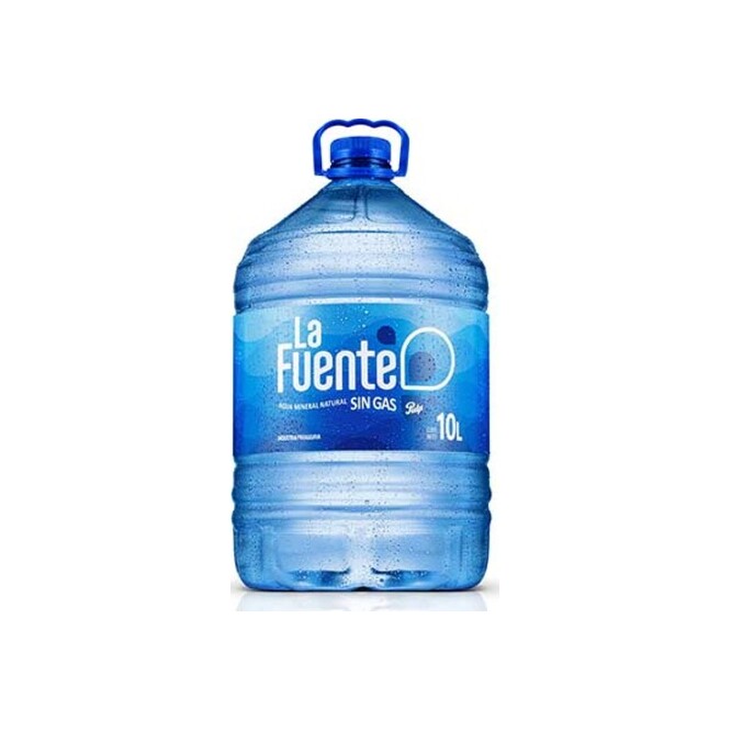 Agua mineral sin gas botella La Fuente 10 litros