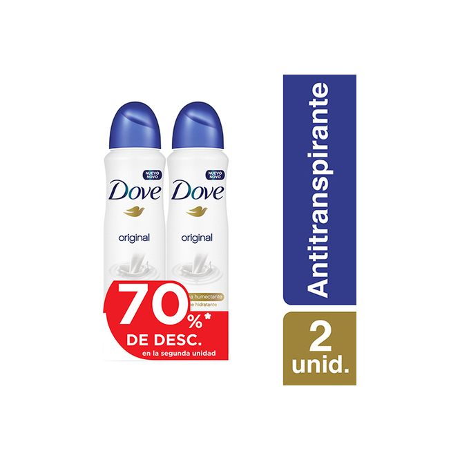 Desodorante original 2 unidades DOVE 150 ml
