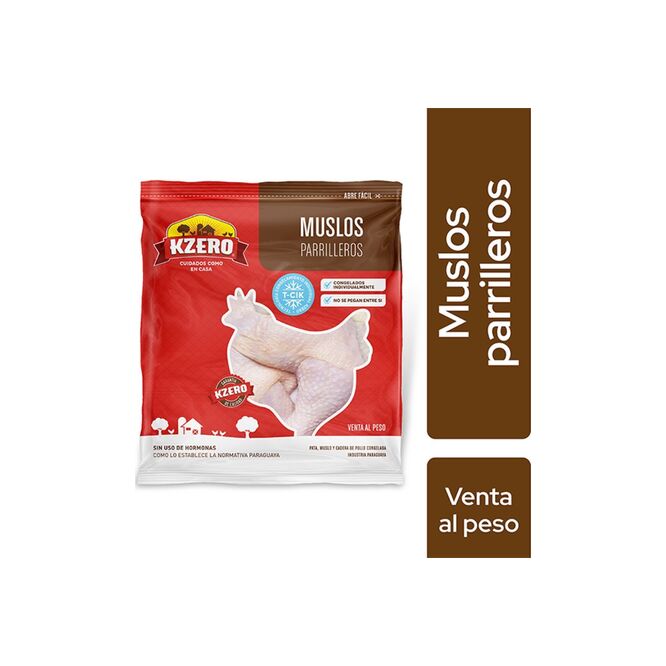 Muslo de pollo parrillero en paquete Kzero por kilo