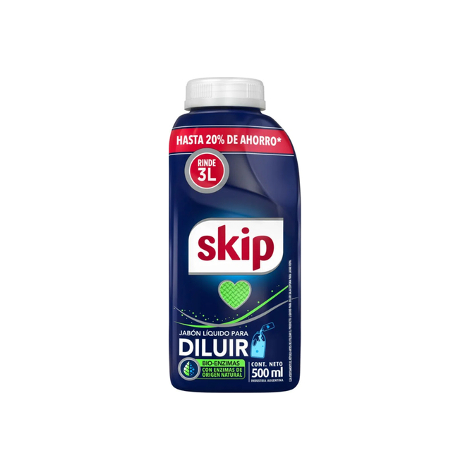 Jabón líquido pata diluir bio-enzimas Skip 500 ml