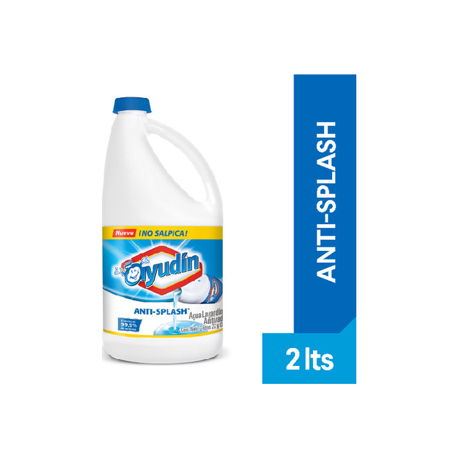 Lavandina Anti Salpicaduras en botella descartable Ayudin 2 litros