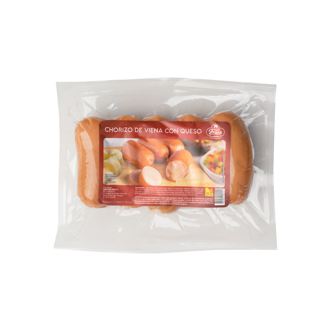 Chorizo de viena con queso Franz 5 unidades