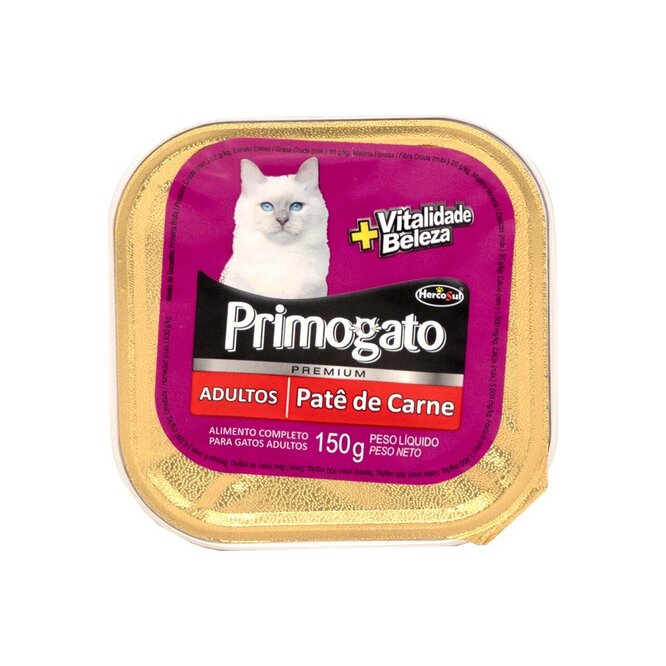 ALIMENTO P/GATO PRIMOGATO PATE/CARN 150G