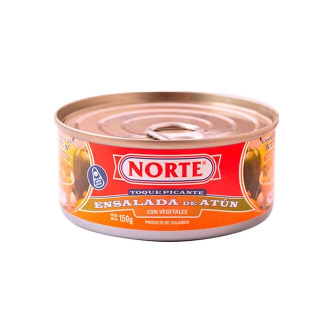 Ensalada de atún con vegetales lata Norte 150 gramos