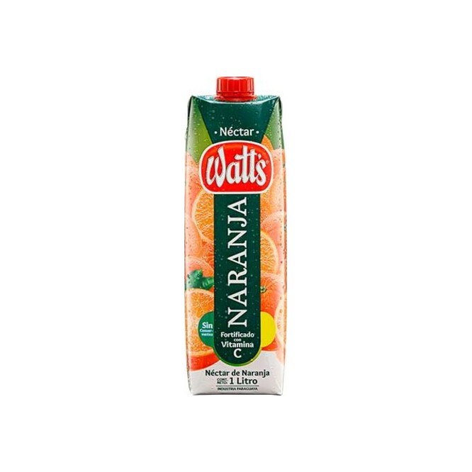 Jugo sabor naranja tetra Watts 1 litro