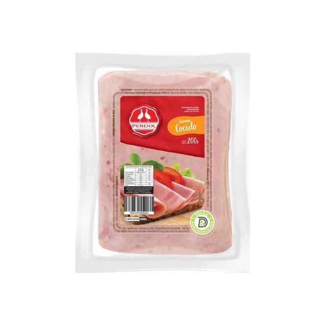 Jamón Cocido envasado al vacío Perdix 200 Gramos