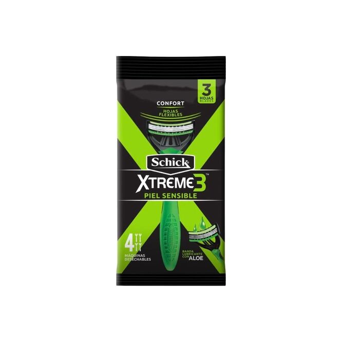 Máquinas de afeitar para piel sensible Schick 4 unidades