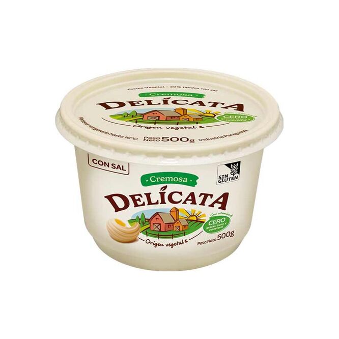 Margarina crema vegetal en pote Delicata 500 gramos