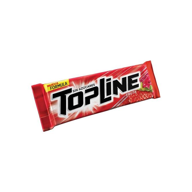 Chicle sabor frutilla sin azucares Topline 6 unidades