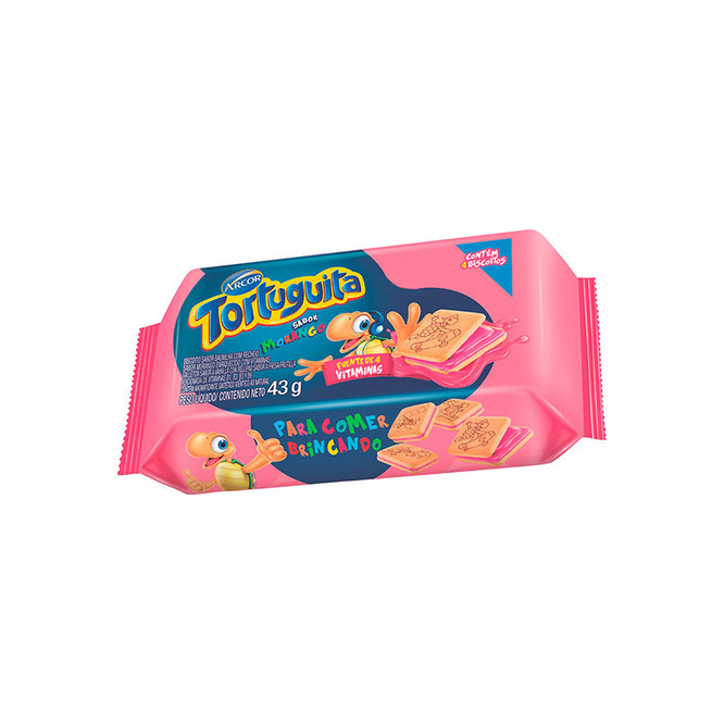 Galletitas rellenas sabor frutilla Tortuguita 43 gramos