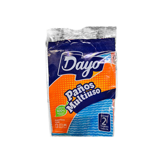 Paño multiuso para limpieza 33x55 cm paquete Dayo 5 unidades