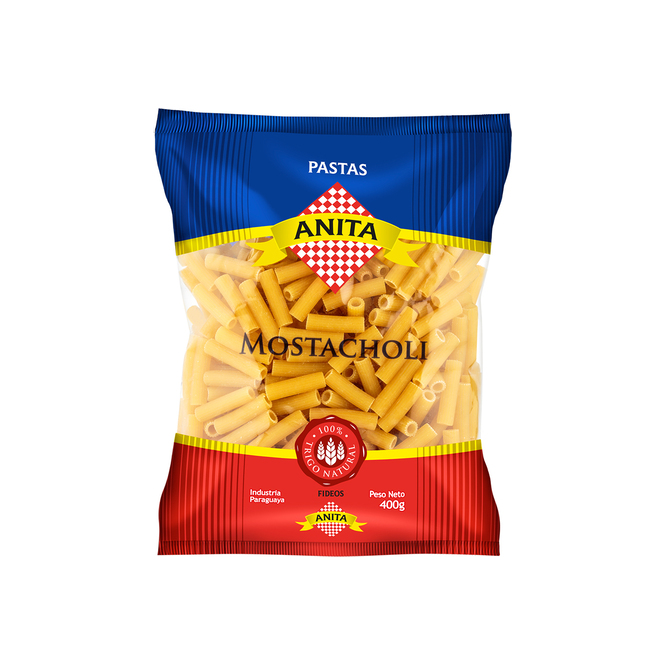 Fideo mostaccioli paquete Anita 400 gramos