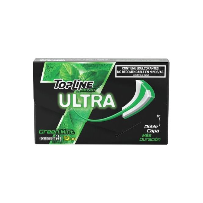Chicle ultra green 7 Topline 24 gramos