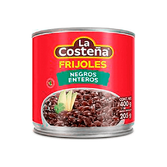 FRIJOLES NEGROS ENTEROS LA COSTEÑA X580G