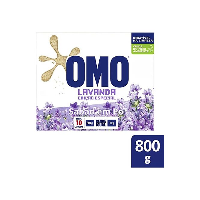 Jabón en polvo lavanda Omo 800 gramos
