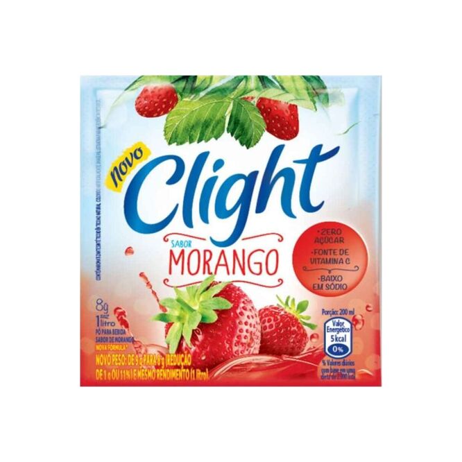 Jugo sabor Morango en polvo Clight 8 gramos