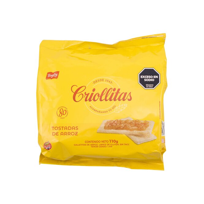 Tostadas de arroz Criollitas 110 gramos