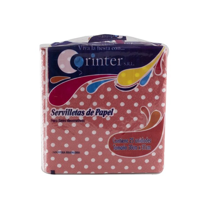 SERV 30CM 25UN A MOTA ROJOBCO CORINTER