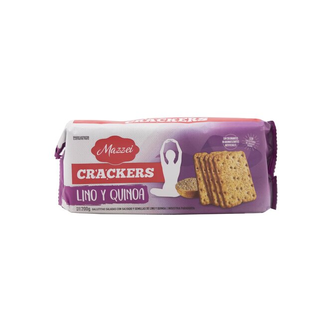 Galletita salvado quinoa paquete Mazzei 200 gramos