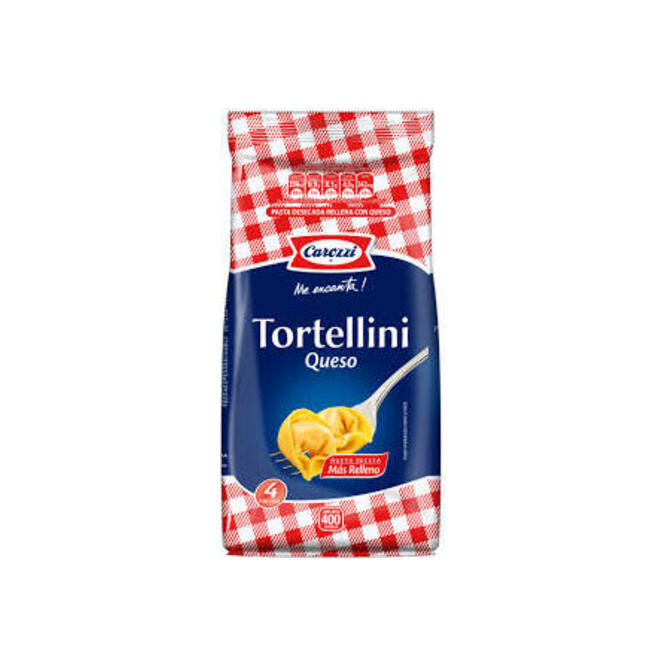 Tortellini sabor queso en paquete Carozzi 400 gramos