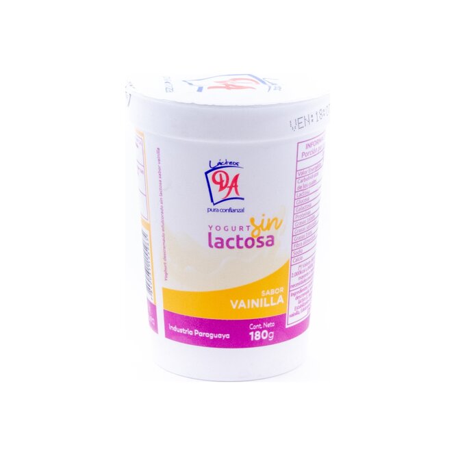 Yoghurt descremado sin lactosa vainilla Doña angela 180 ml