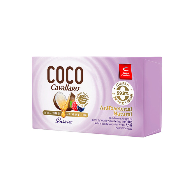 Jabón de tocador berries coco Cavallaro 100 gramos
