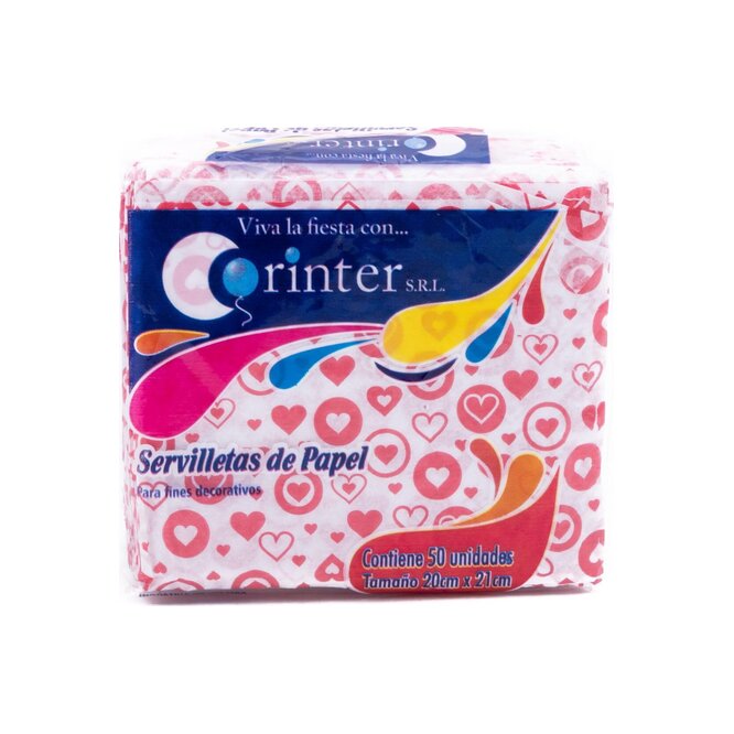 SERVILLETA DE PAPEL  BLANCO CCORAZON RO