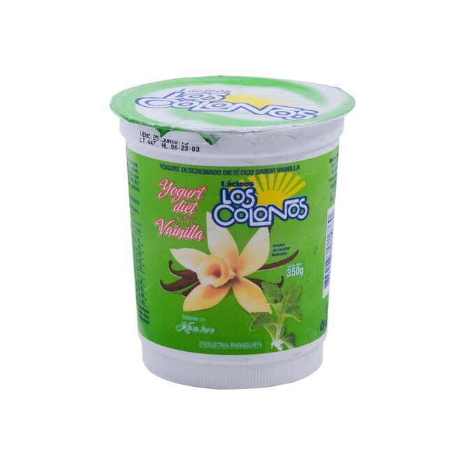 Yoghurt dietetico sabor vainilla Los colonos 350 gramos