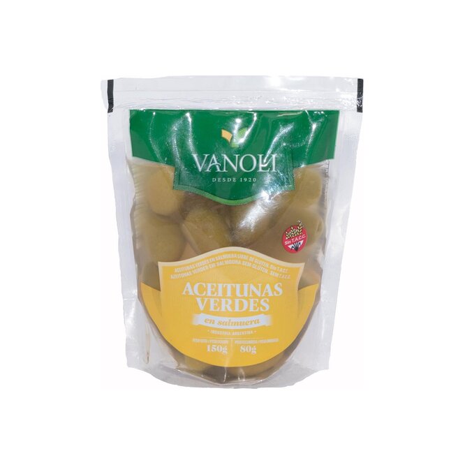 Aceituna verde en doypack Vanoli 80 gramos