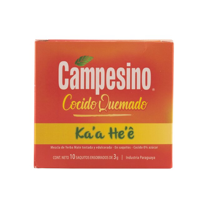 Cocido quemado con ka'a he'e en saquitos Campesino 10 unidades