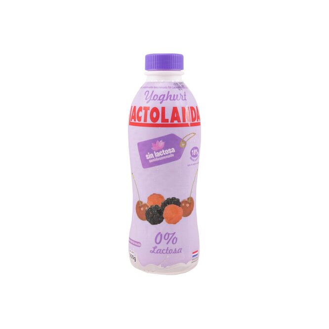Yoghurt frutos rojos sin lactosa Lactolanda 900 ml