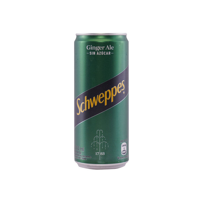 Agua tónica Ginger Ale Sin Azúcar en lata Schweppes 310 ml