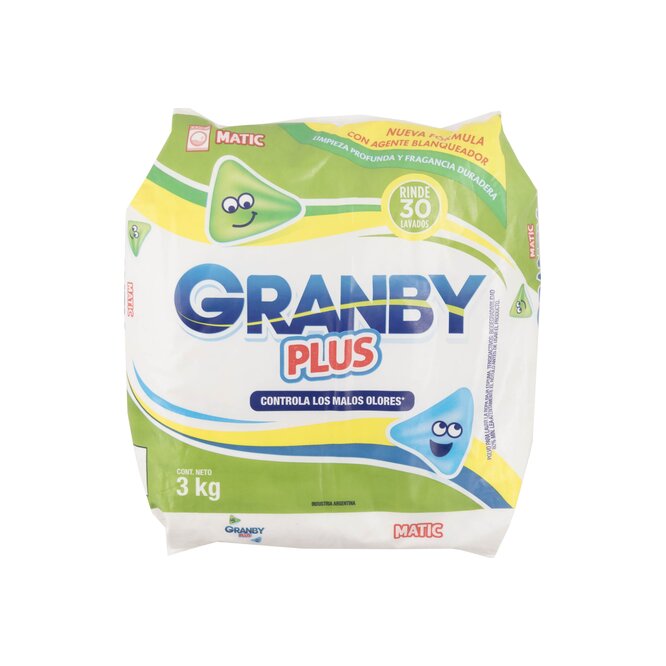 JABON E/POLVO GRANBY BICARBONATO 3KG