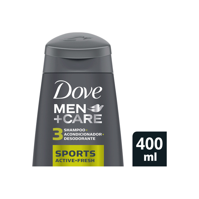 Shampoo Men Sport active fresh tres en uno Dove 400 ML