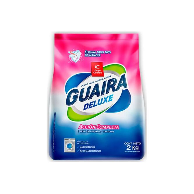 Jabón en Polvo acción completa Deluxe Guairá 2 kilos