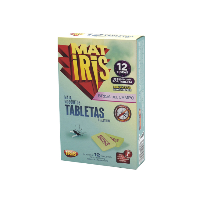 Tabletas Mata Mosquitos Brisa del Campo en Caja Matiris 12 unidades