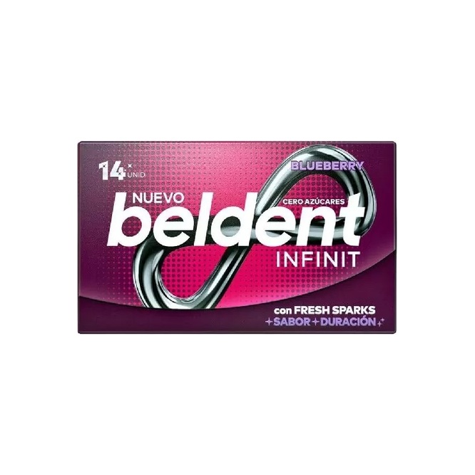 Chicle sin azúcar blueberry Beldent 26,6 gramos