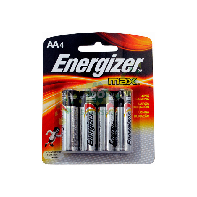 Pila alcalina AA blíster energizer 4 unidades