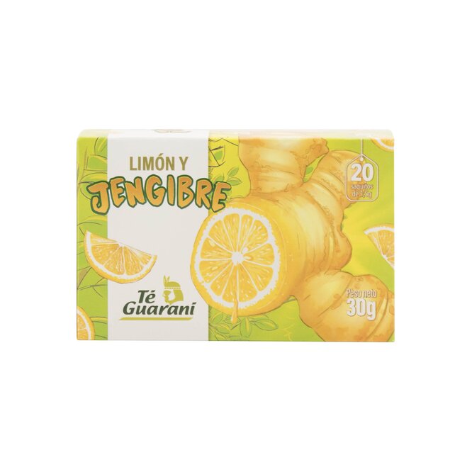 Té de limón con jengibre en saquitos Guaraní 20 Unidades