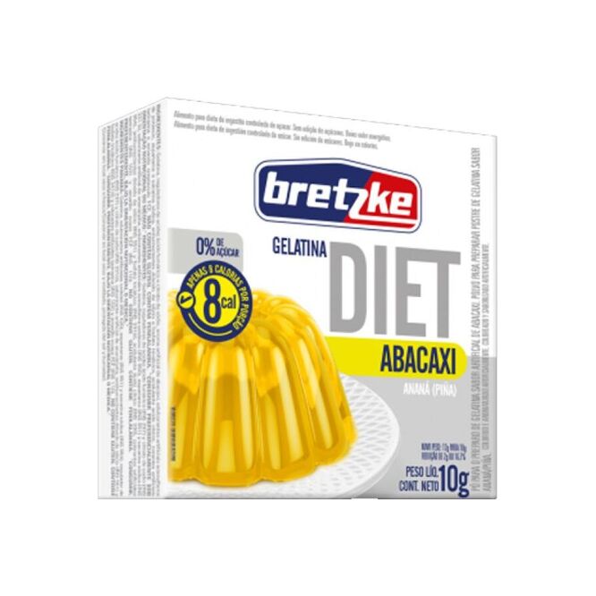 Gelatina en Polvo Diet Sabor Piña Bretzke 10 gramos