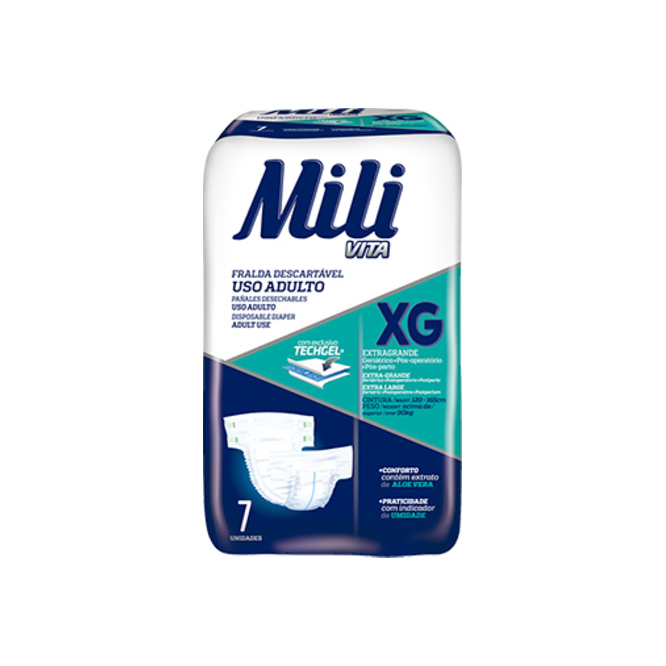 PAÑAL MILI ADULTO EXTGDE*7UN