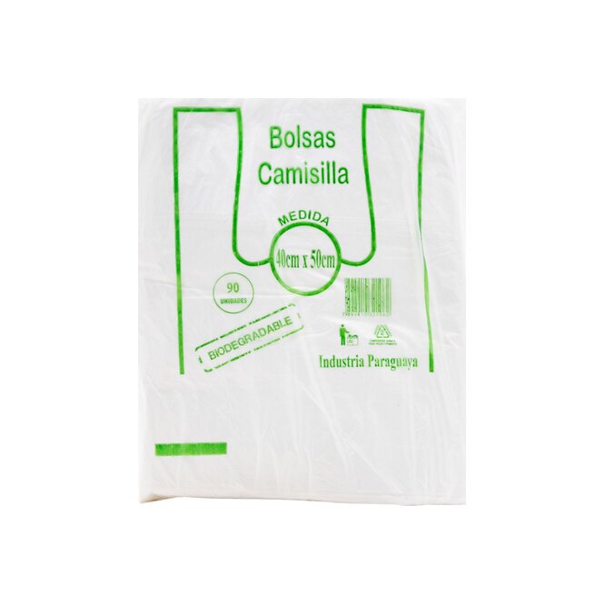 Bolsas Camisilla Biodegradable 40x50 cm 90 unidades